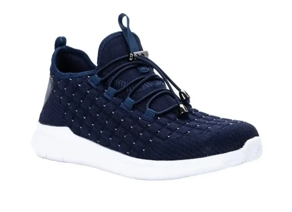 PROPET TravelBound Shoes Womens 8 Narrow Navy Metallic Mesh Slip On Orthopedic